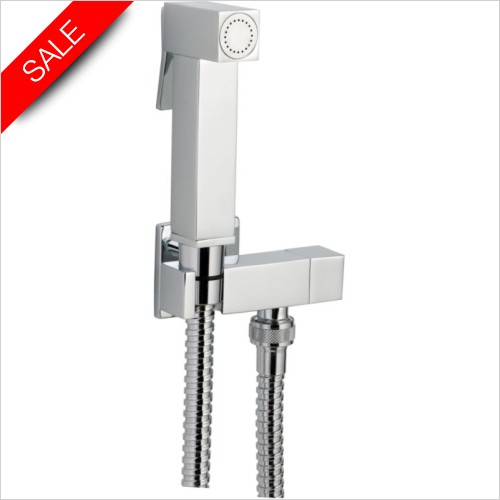 JTP Accessories - Douche Square Set With Built In Angle Valve & Bracket