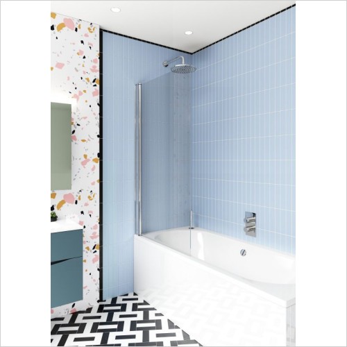 Crosswater Showers - Design+ Semi Frameless Single Bath Screen