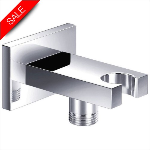 JTP Showers - Square Minimalist Wall Outlet & Holder